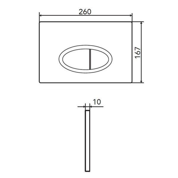 Кнопка смыва Logan Oval 00297675 хром