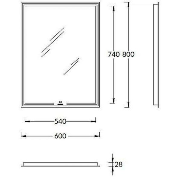 Зеркало Kerama Marazzi Mio MIO.mi.60\WHT 60 белый