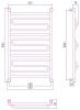 Полотенцесушитель водяной Сунержа Элегия+ 00-0205-1060 1000x600 без покрытия