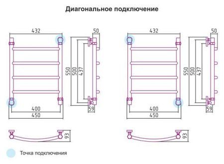 Полотенцесушитель водяной Сунержа Галант 500х400 зеленый
