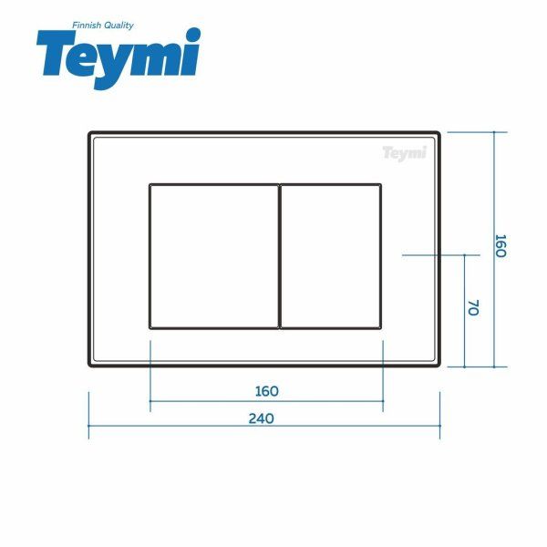 Клавиша смыва Teymi Aina, двойной смыв, белый матовый T70020WM