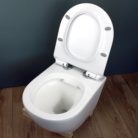 Унитаз подвесной Teymi Lina Pro безободковый, сиденье микролифт T40106