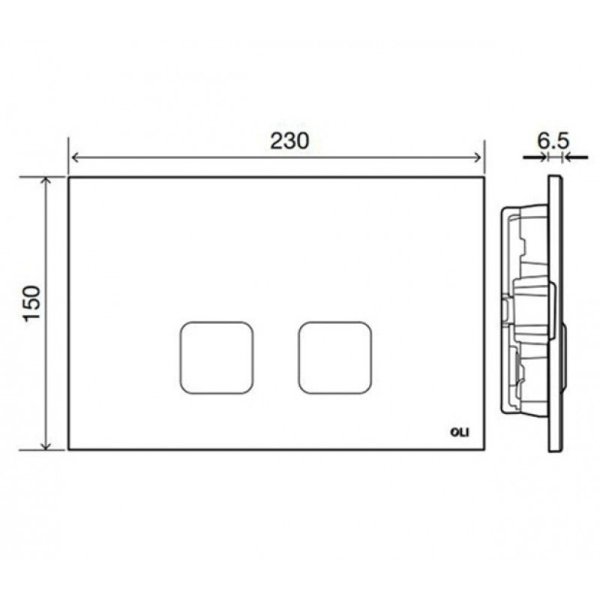 Кнопка смыва Oli Plain 070828 хром матовый