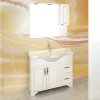 Тумба-умывальник COMFORTY "Севилья-100" слоновая кость с раковиной COMFORTY Т-9315