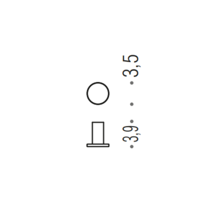 Крючок одинарный Colombo Mini CD107.CR хром