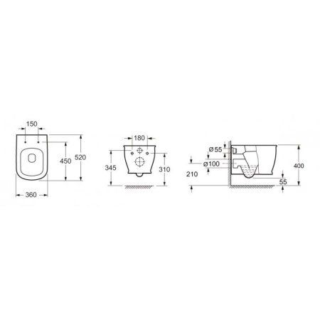 Унитаз подвесной BelBagno Prado BB10150CH белый
