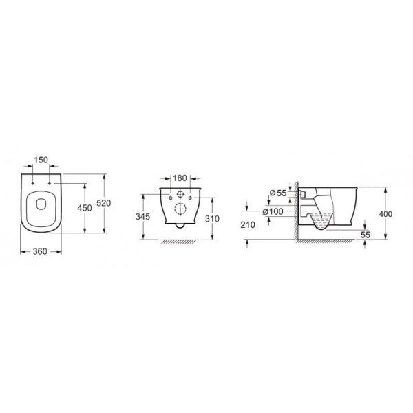 Унитаз подвесной BelBagno Prado BB10150CH белый