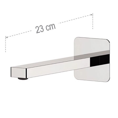 Излив для ванны Remer Slash 91SLLNO чёрный матовый