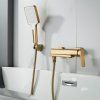 Смеситель для ванны Shevanik S9VP95MD2GMW, Золотой сатин