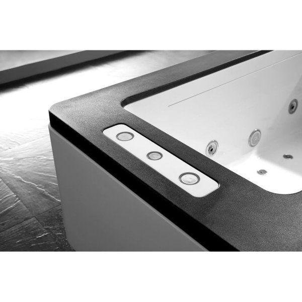 Акриловая ванна Gemy G9253 Black с гидромассажем