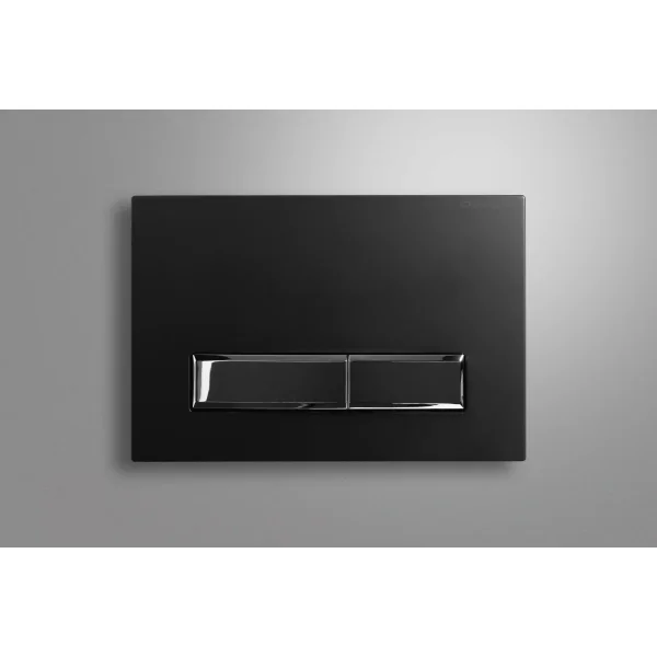 Кнопка смыва Charus Raiden FP.321.BBN.01 для инсталляции, черный матовый/хром