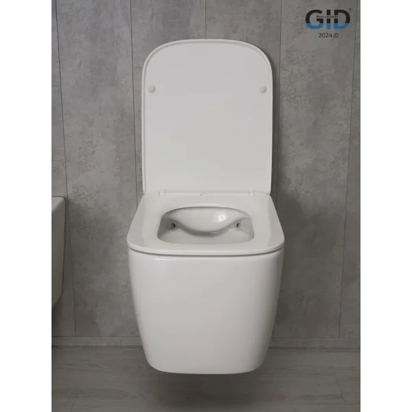 Унитаз подвесной GID Tr2140 безободковый, с сиденьем микролифт, белый