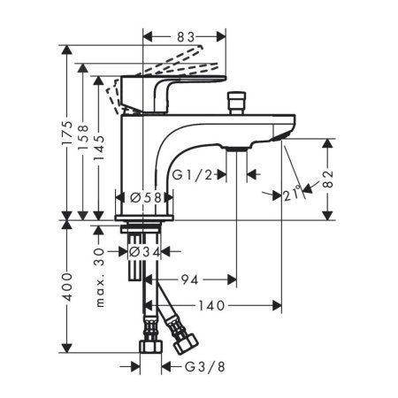 Смеситель Hansgrohe Rebris S 72436000 для ванны, хром