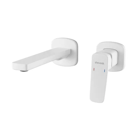 Смеситель для раковины однорычажный встроенный Shevanik S9941C, Белый