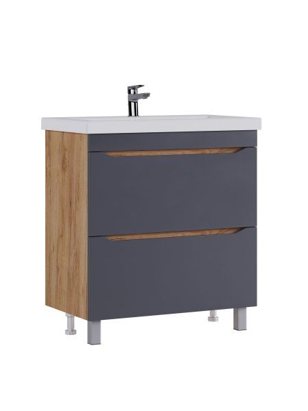 Тумба под раковину VIGO Wave 800-0-2 (Como), поставляется в разобранном виде (385 дуб золотой)