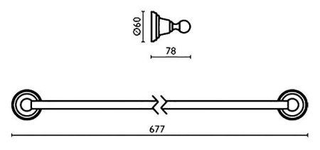 Полотенцедержатель Bagno & Associati Canova CA21251 CR