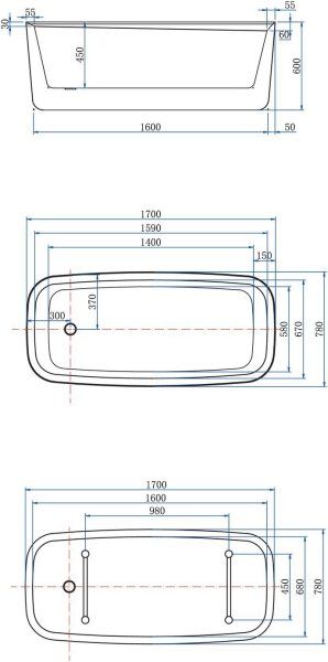 Акриловая ванна Allen Brau Infinity 3 170x78 2.21003.21/PWM