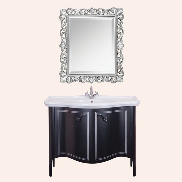 Тумба с раковиной Tiffany World Bristol 71107 110 черная глянцевая