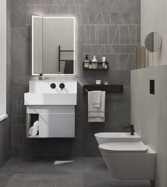 Зеркало Kerama Marazzi Tecno TE.M.mi.65  65х85 с поворотной дверцей и подсветкой
