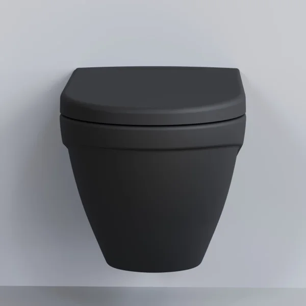 Унитаз подвесной Ambassador Nord 133T20201 безободковый, черный матовый