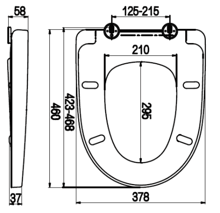 Крышка-сиденье Am.Pm Awe C117852WH с микролифтом