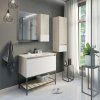 Тумба-умывальник COMFORTY "Страсбург-90" дуб дымчатый с раковиной COMFORTY 90E