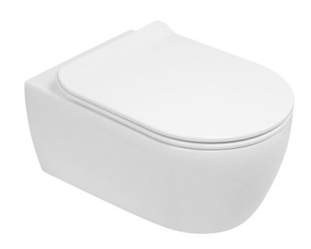 Унитаз подвесной SSWW CT2039V с тонкой крышкой, белый глянцевый