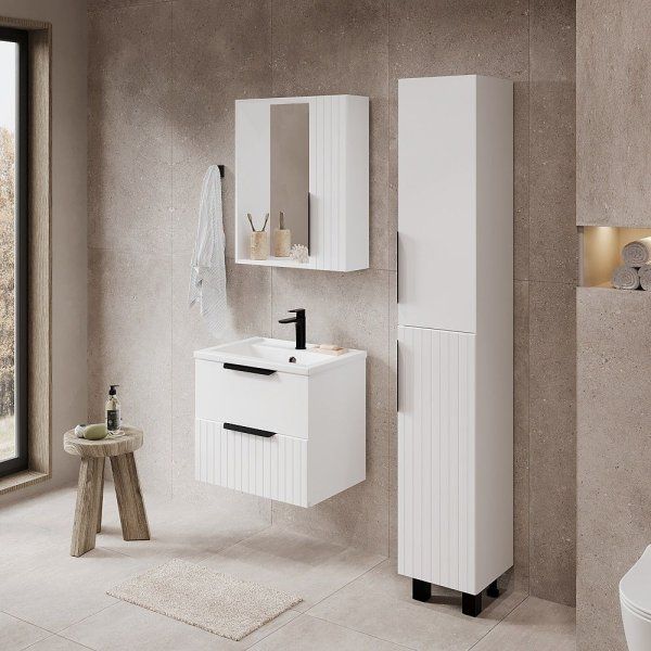 Зеркальный шкаф VIANT "Сицилия" 60 правый без света белый 160x600x700 (VSIC60BEL-ZSH)