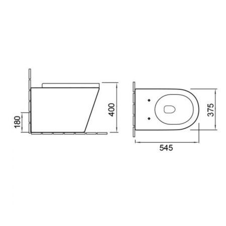 Унитаз приставной SantiLine SL-5020 белый