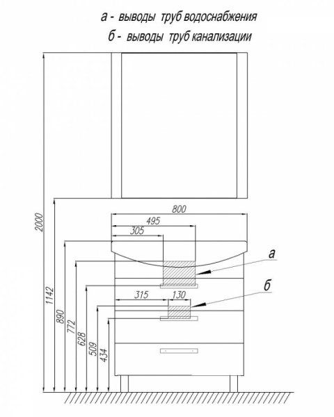 Мебель для ванной Aquaton Ария Н 1A141301AA010 80 белый