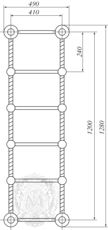 Полотенцесушитель водяной Migliore Edera 20307 128х49 см