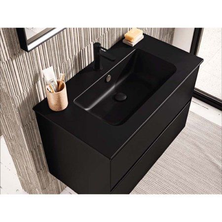Мебельная раковина Berloni Bagno Way Block LAVSMRINCXR002 190 82 черный матовый