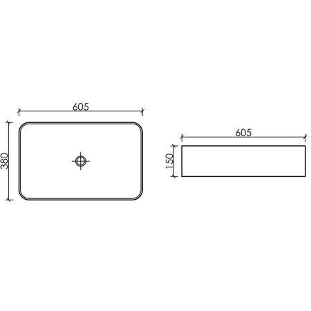 Раковина 60,5x38 см Ceramica Nova Element CN6053