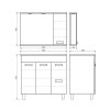 Тумба-умывальник COMFORTY "Модена М-90" белая матовая  с раковиной Quadro 90