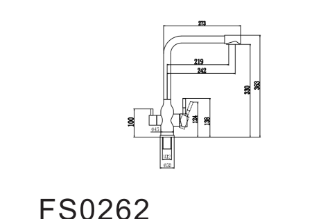 Смеситель для кухонной мойки Fmark под фильтр питьевой воды (FS0262)