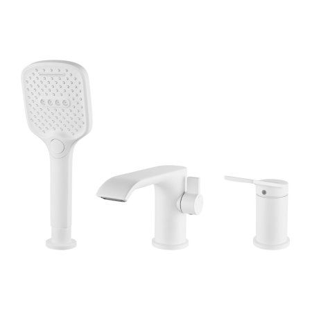 Смеситель для ванны однорычажный  Shevanik S4112C, Белый