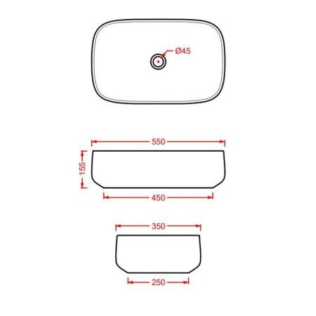 Раковина ArtCeram Cognac COL008 01;00 55 белый глянцевый