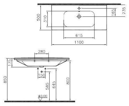 Раковина VitrA D-Light 5921B003-0001 110