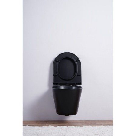 Унитаз подвесной Esbano Clavel безободковый, черный матовый