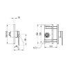 Смеситель Villeroy & Boch Subway 2.0 TVS10235200061 для душа, хром