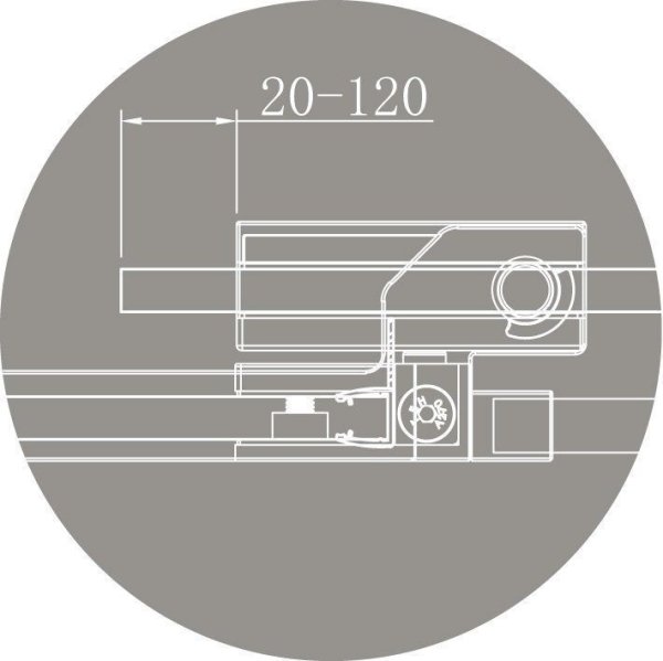 Душевая дверь в нишу Cezares Slider SLIDER-B-1-90/100-C-NERO прозрачное стекло