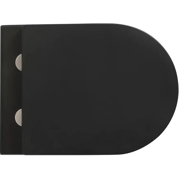 Унитаз подвесной Veconi Ando VAN-48TB безободковый, торнадо, с сиденьем микролифт, черный матовый