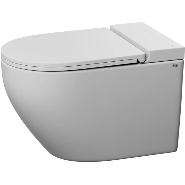 Унитаз подвесной Abber Bequem AC1126P импульсный, безободковый, с сиденьем микролифт, белый