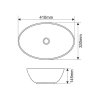 Раковина Comforty 7138BW черно/белая