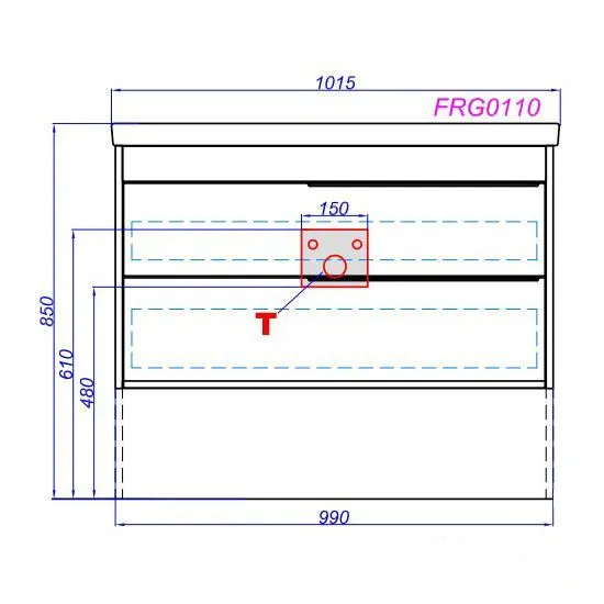 Тумба под раковину aqwella fargo frg0110db 100 см с ящиками дуб балтийский