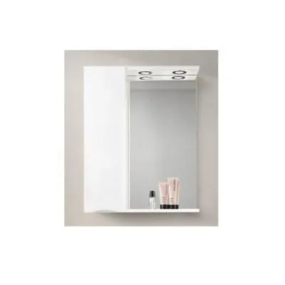 Шкаф-зеркало BelBagno Marino MARINO-SPC-600/750-1A-BL-P-L 60 bianco lucido