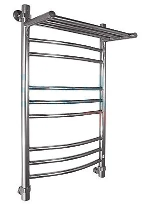 Полотенцесушитель водяной Energy Prestige Modus 80x40 с полкой, хром - купить в Москве по низкой цене в интернет-магазине с доставкой по всей России | HITsant Полотенцесушитель водяной Energy Prestige Modus 80x40 с полкой, хром