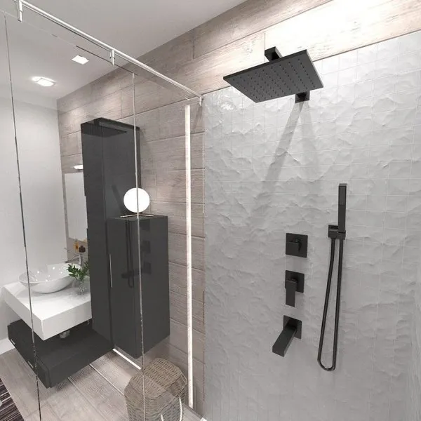 Дивертор Paini Grazia на 3 выхода, встраиваемый, PVD матовый черный 21PZ471 - купить в Москве по низкой цене в интернет-магазине с доставкой по всей России | HITsant Дивертор Paini Grazia на 3 выхода, встраиваемый, PVD матовый черный 21PZ471