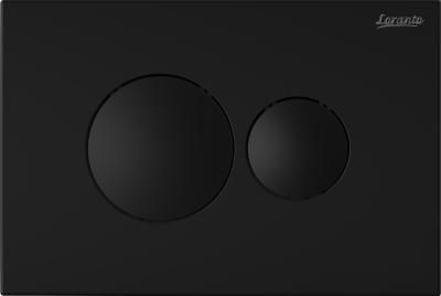 Кнопка смыва Loranto 24.6х1.4х16.5 для инсталляции, металл/пластик, цвет Черный матовый (7313)