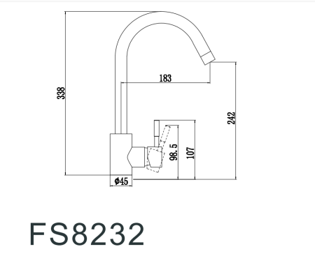 Смеситель для кухонной мойки Fmark (FS8232H)